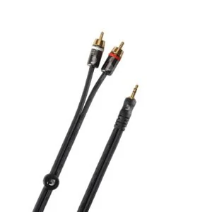 D'Addario PW-MP-05 Dual RCA to Stereo Mini Cable, 1,5m