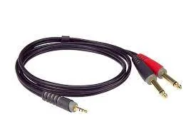 Klotz Y cable minijack st. To 2xJack M Socket 3m